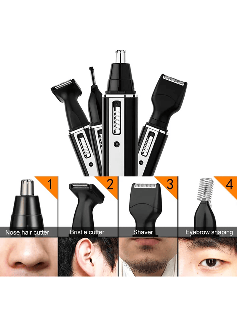 4-In-1 Multi-Functional Usb Rechargeable Nose Hair Trimmer, Beard, Shaver, Hair Clipper, For Men & Women - Shop Express
