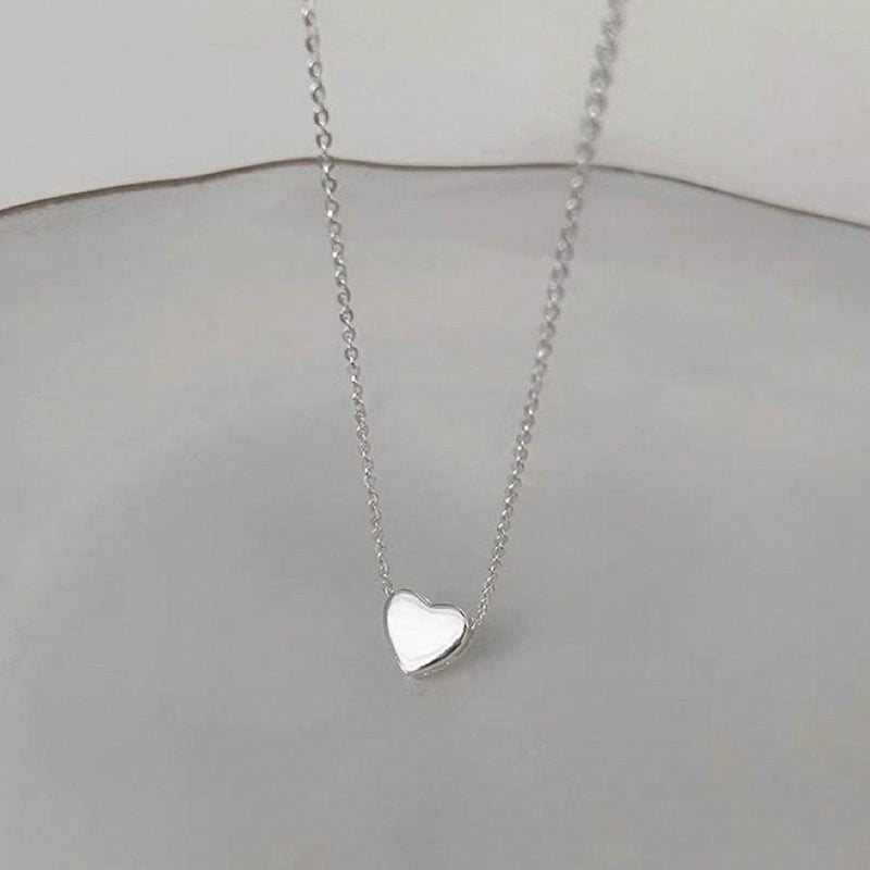 1pc Simple & Elegant Heart Shaped Pendant Necklace For Women, Suitable For Daily Wearing, Couple Necklace, Festival Gift Accessory - Shop Express