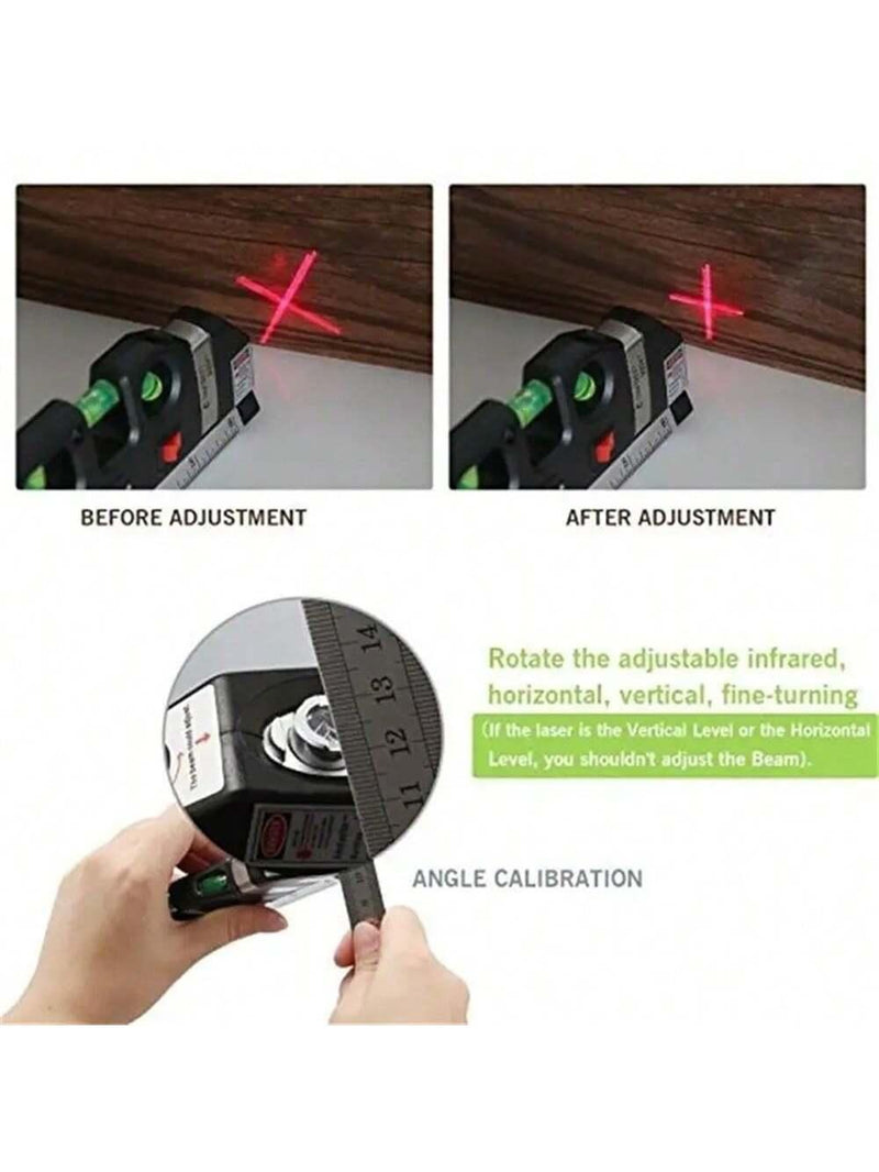 1pc Multi-Function Laser Level Measuring Distance Tool With Infrared Marker, Cross Line And Tape Measure - Shop Express