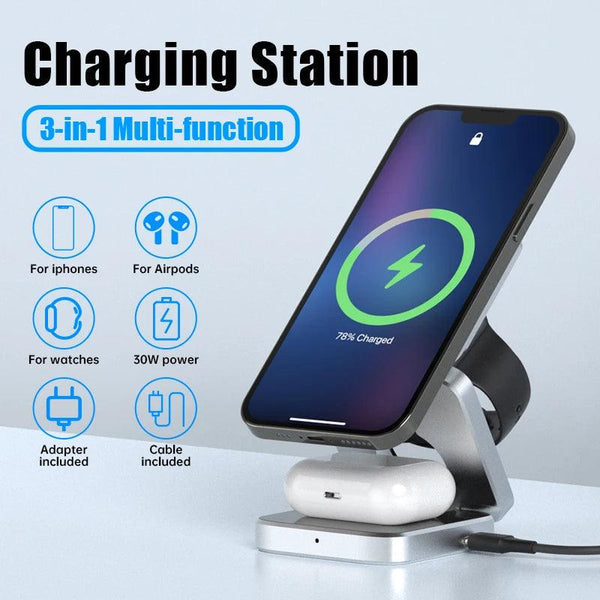 3 in 1 Wireless Charging Station - Shop Express
