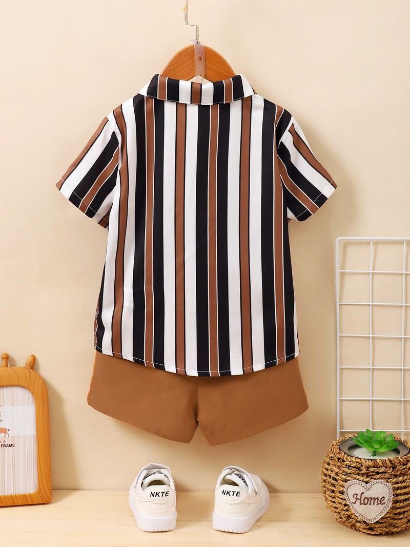 Young Boy Striped Shirt & Shorts