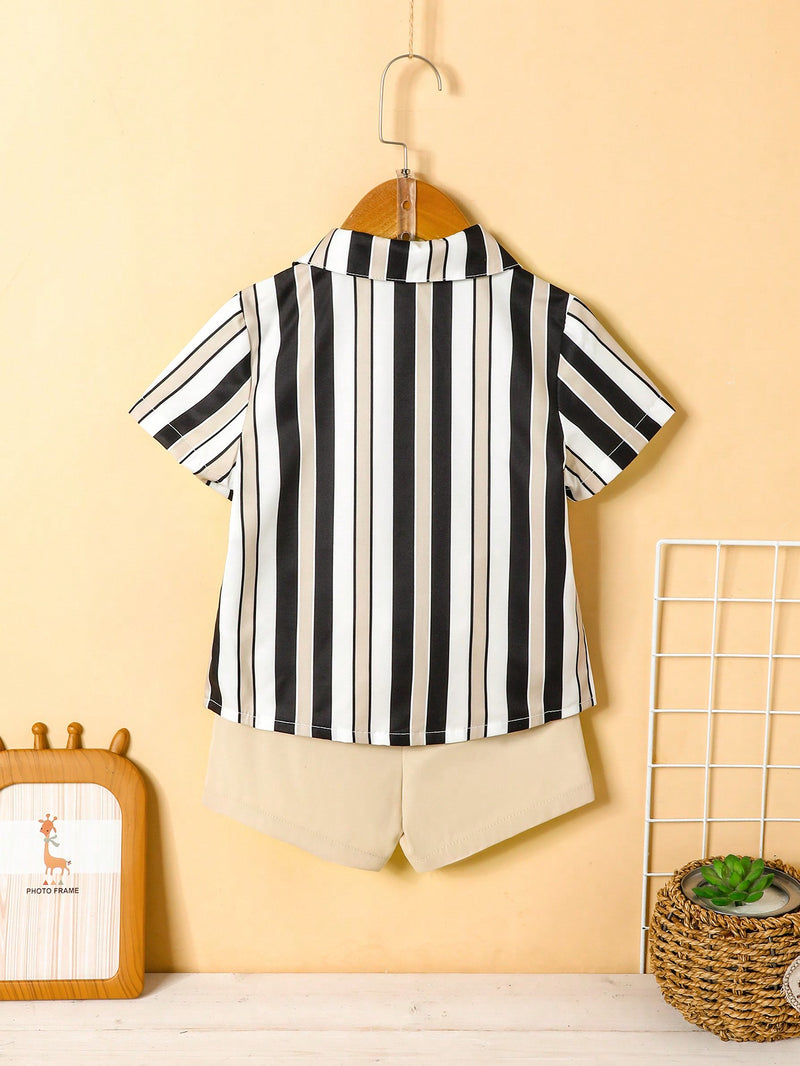 Young Boy Striped Shirt & Shorts