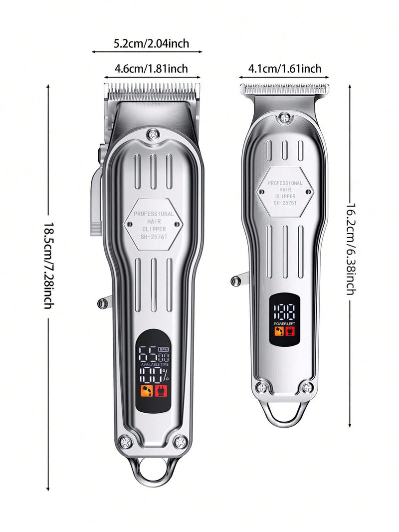 Hair Clippers Professional Cordless for Men, Barber Clippers for Hair Cutting Kit, Wireless LCD Display Hair Trimmers Set, Rechargeable Haircut Machine for Family - Shop Express