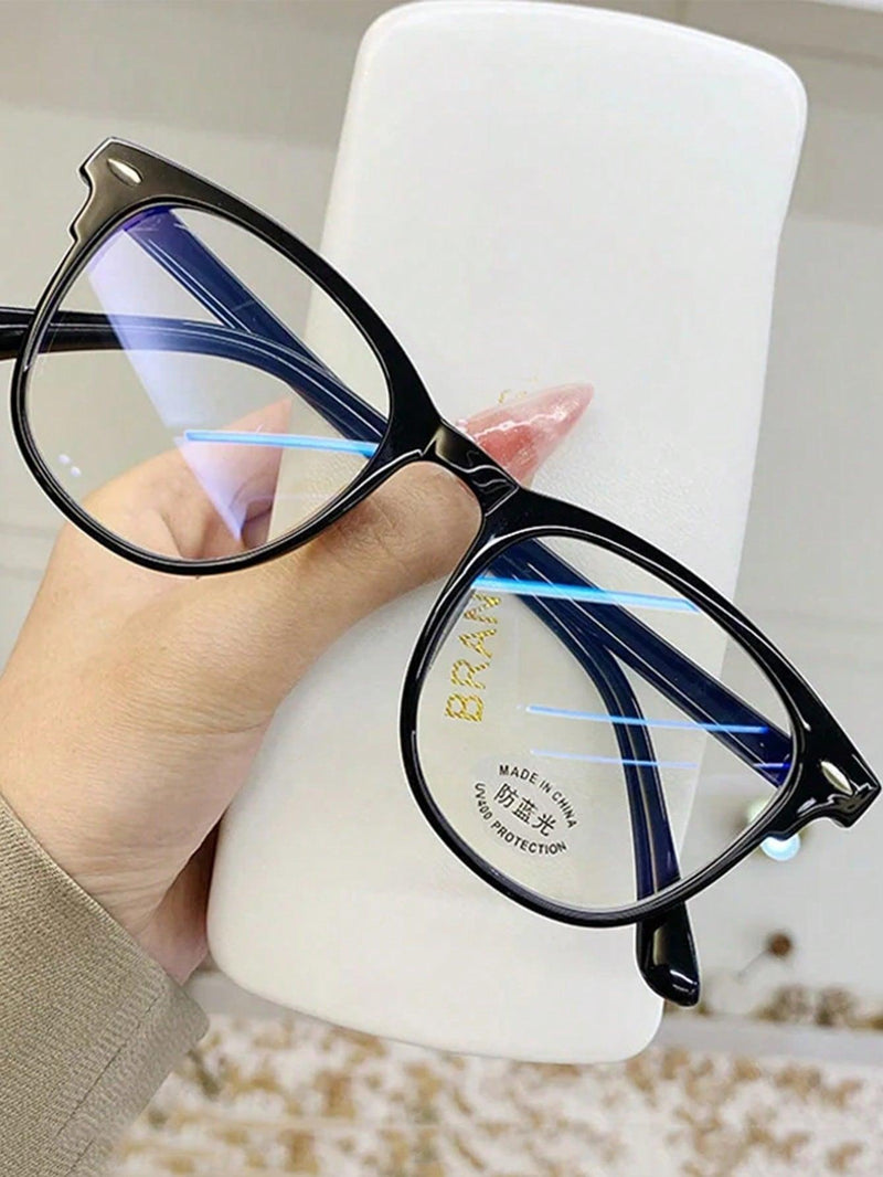 Transparent Computer Glasses Frame Women Men Anti Blue Light Round Eyewear Blocking Glasses Optical Spectacle Eyeglass - Shop Express