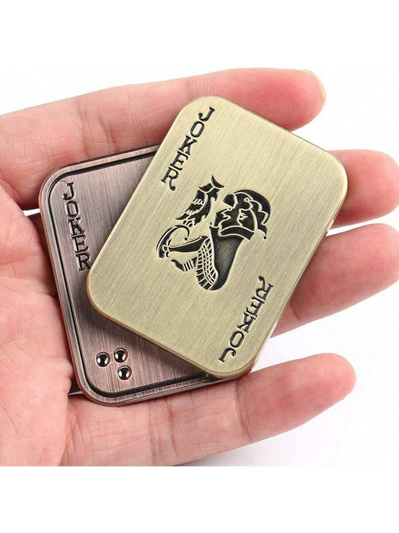 1PC Fidget Toy Adult Men's Irritable Table Toy EDC Metal Fidget Slider Magnetic Poker Push Card Adult Irritable Toy Anxiety Disorder