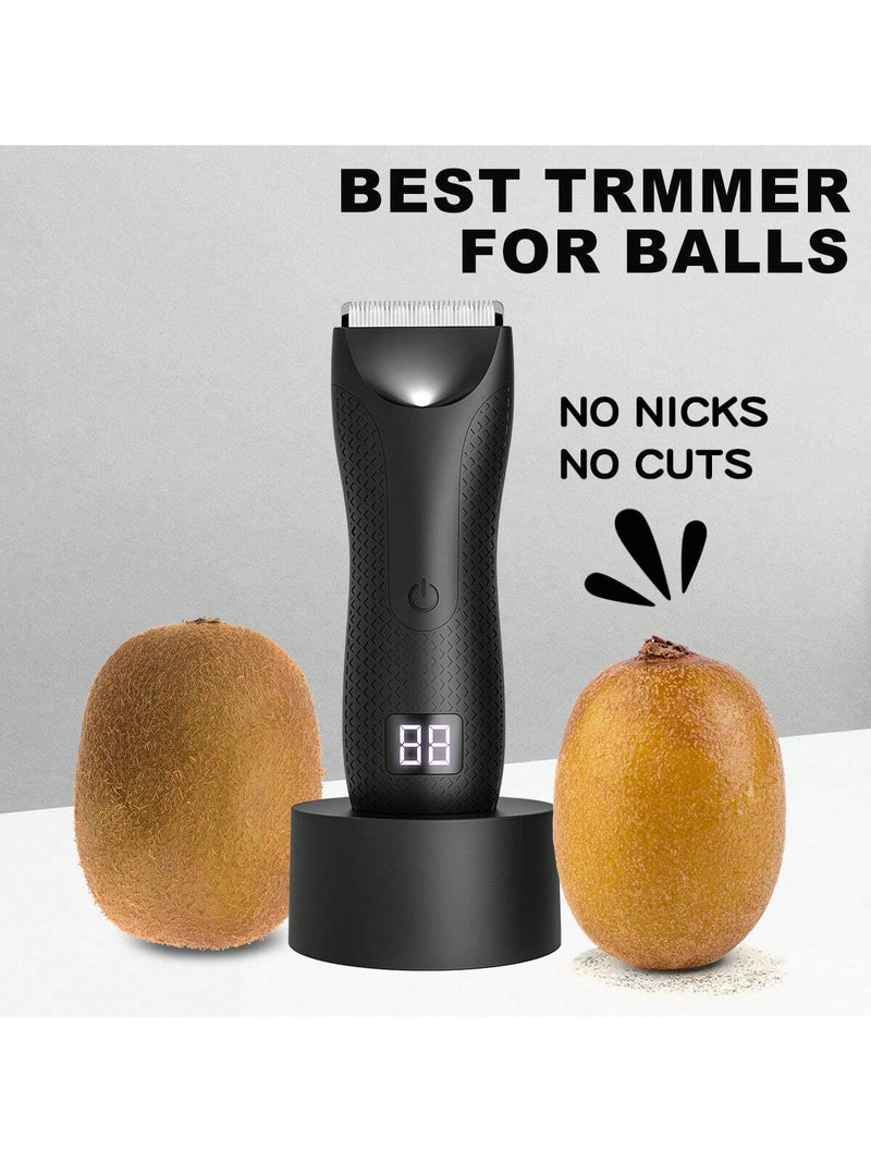 Body Hair Trimmer For Men, Electric Groin Hair Trimmer, Rechargeable Ball Shaver Groomer