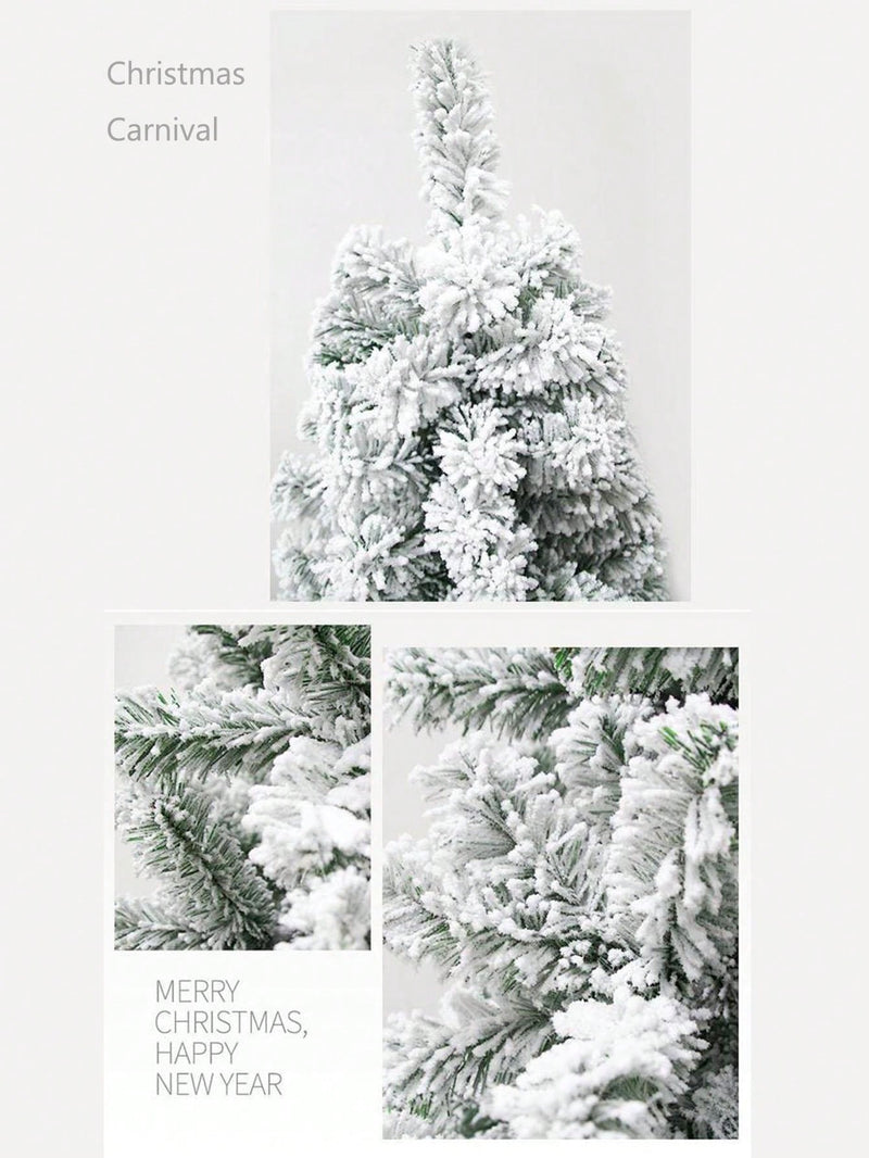 180/150/120cm Artificial Christmas Tree White Snowflake PVC Snow Christmas Tree Made Cedar Tree Mall Window Decoration Tree High-Grade Artificial Christmas Tree Encrypted Snowflake Flocking Xmas Tree Decoration Home Holiday Hotel Garden Party New Year