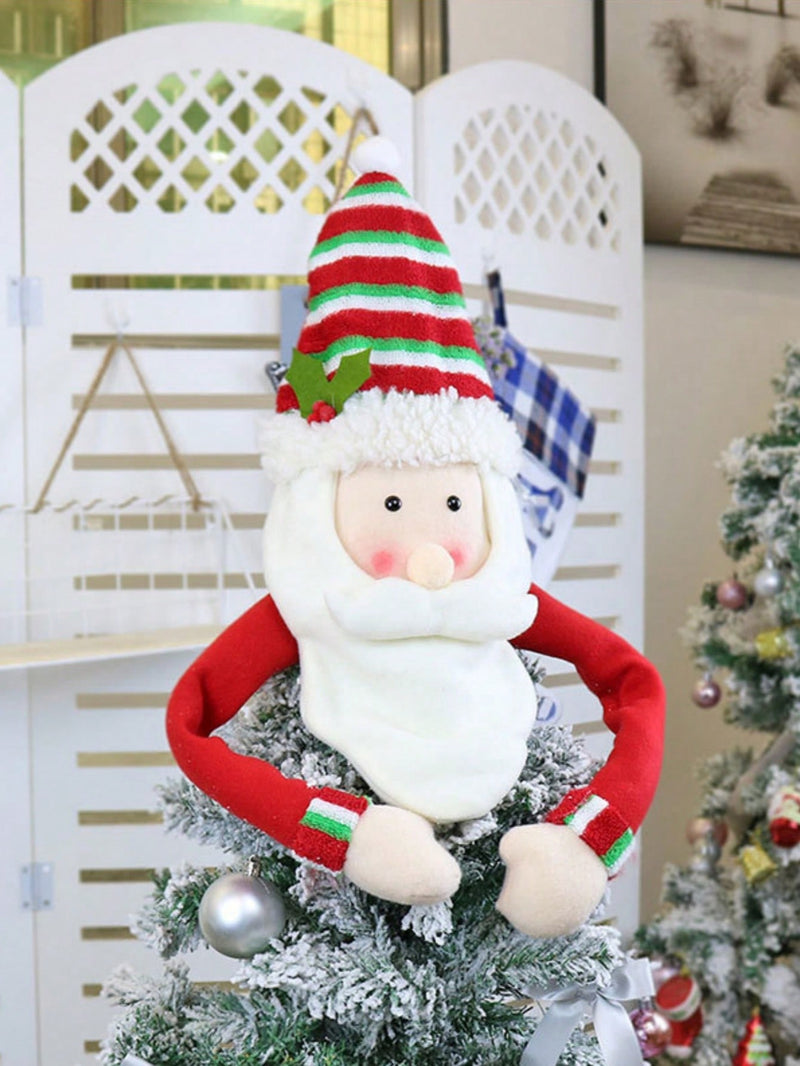 1 Pc Christmas Tree Top Star Old Man Snowman Decoration Christmas Supplies Felt Christmas Tree Hat Pendant Decoration Scene Layout Home Decoration