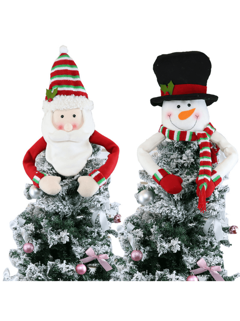 1 Pc Christmas Tree Top Star Old Man Snowman Decoration Christmas Supplies Felt Christmas Tree Hat Pendant Decoration Scene Layout Home Decoration