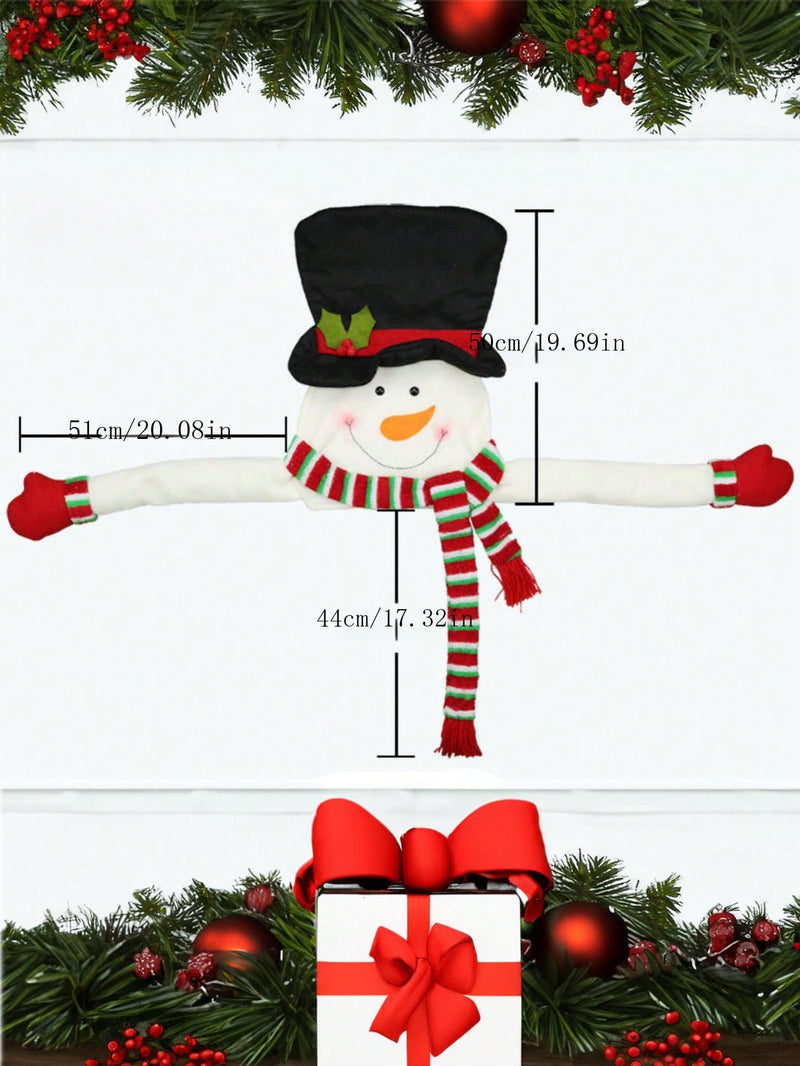 1 Pc Christmas Tree Top Star Old Man Snowman Decoration Christmas Supplies Felt Christmas Tree Hat Pendant Decoration Scene Layout Home Decoration