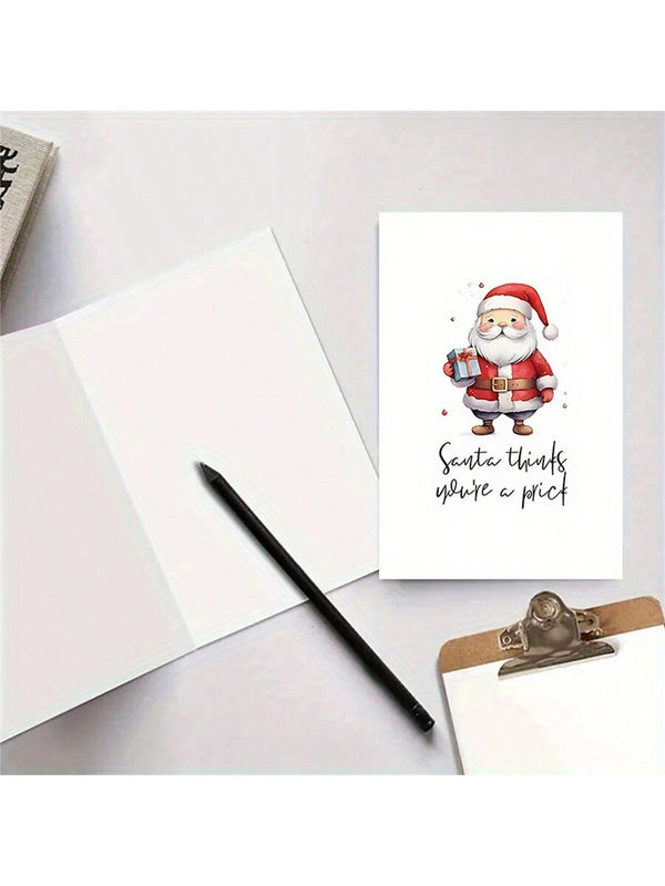 1PC Christmas Card With Envelope: Merry Christmas And Happy New Year, Santa, Ginger Nuts, Holly Jolly, The Greatest Gift Of All, Special Greeting Card