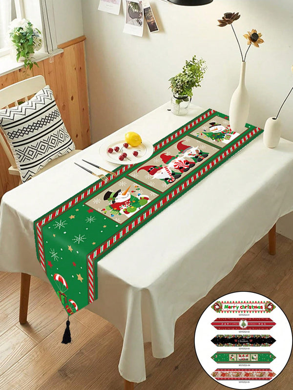 1pc Christmas Supplies Europe And The United States Christmas Party Decoration Special-Shaped Table Flag Dinner Table Cloth Table Mat