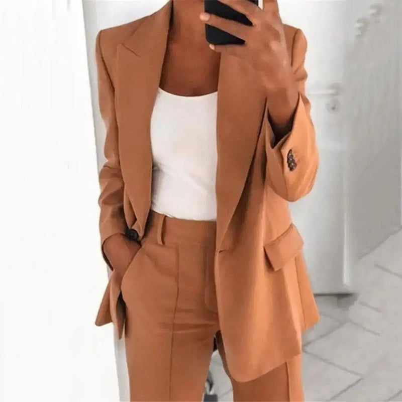 Solid Color Blazer Long Sleeve - Shop Express