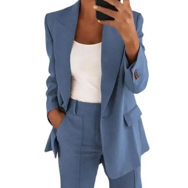 Solid Color Blazer Long Sleeve - Shop Express