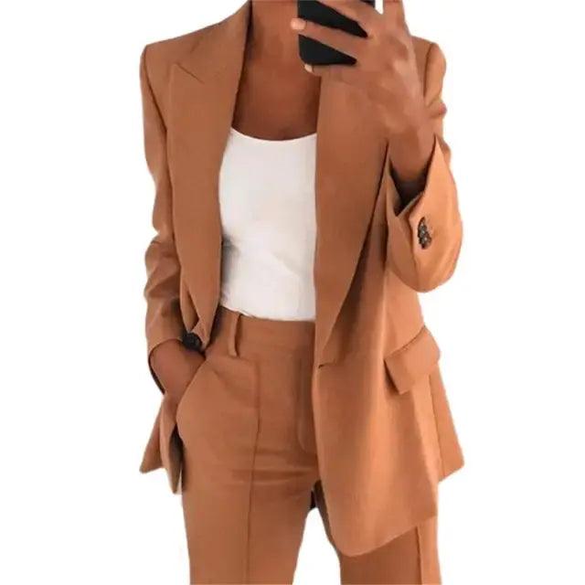 Solid Color Blazer Long Sleeve - Shop Express