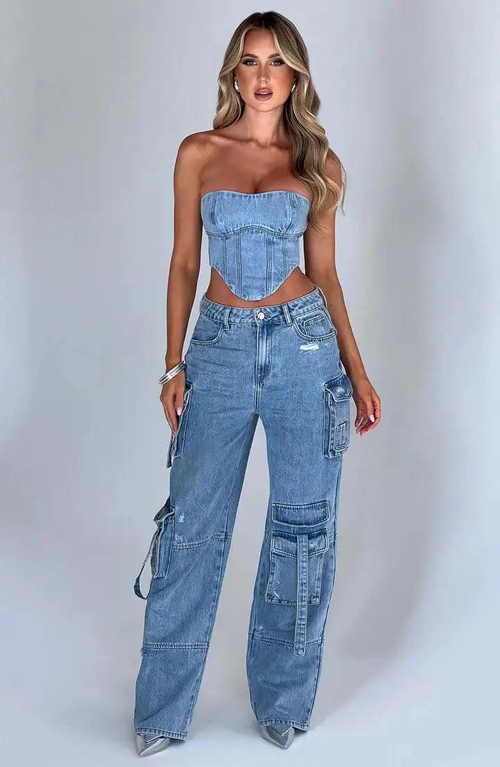 Cargo Denim Jeans - Shop Express