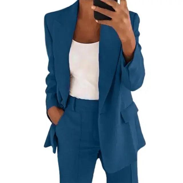 Solid Color Blazer Long Sleeve - Shop Express