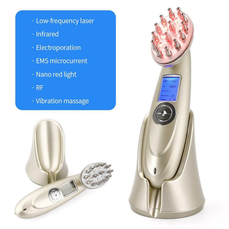 Electric Laser Hair Growth Comb Infrared EMS RF Vibration Massager Microcurrent Hair Care Hair Loss Treatment Hair Regrowth - Shop Express