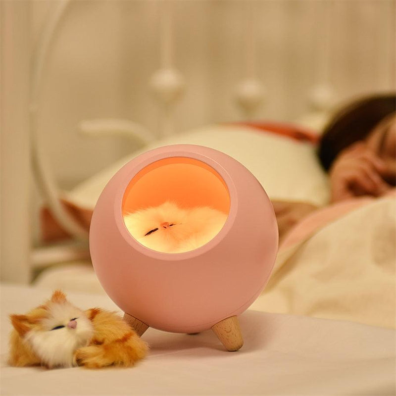 LED Cat Light USB Touch Night Llight Bionic Cat Stepless Dimming Atmosphere Night Light Room Decoration Lamp Holiday Gift - Shop Express