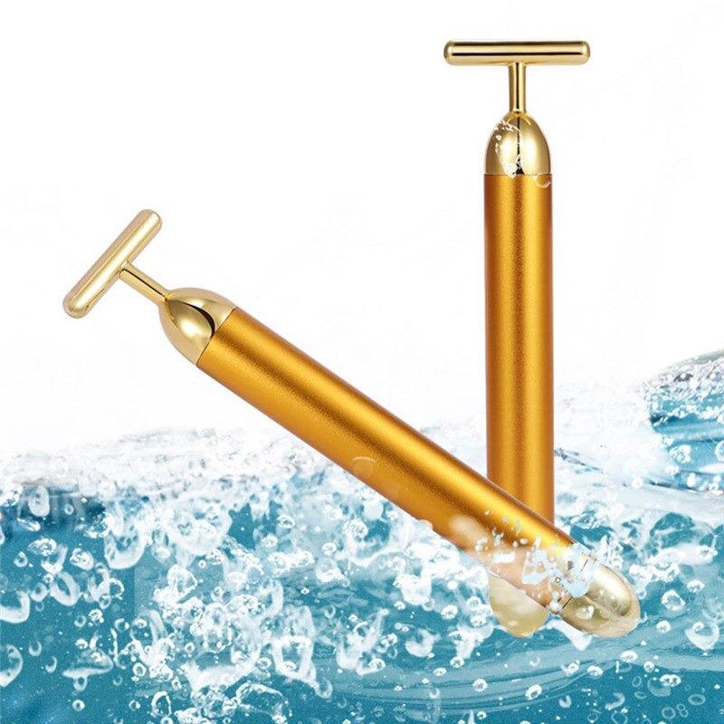 Energy 24K Gold T Beauty Bar Facial Roller Massager - Shop Express