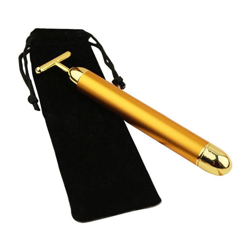 Energy 24K Gold T Beauty Bar Facial Roller Massager - Shop Express