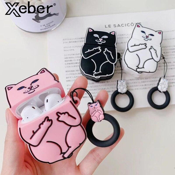 Cartoon Cat AirPods Case - Shop Express